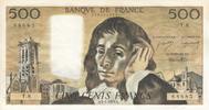 Frankreich 1969 500 Francs Pascal - 02-01-1969 - Serial T.8 II / VZ