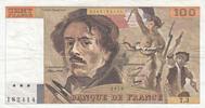 Frankreich  100 Francs Delacroix 1978 - Serial T.3 III / SS