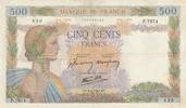 Frankreich 1944 500 Francs Pax with wreath - 1944-04-06 - serial O.8065 scarce date III / SS
