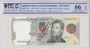 5 pesos 1992 Argentinien 5 Pesos Jose de San Martin - 1992 - Specimen - PCGS 66 OPQ I / ST