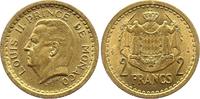 Monaco 2 francs 2 Francs Louis II - Arms - ND (1945) -