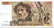Frankreich  100 Francs Delacroix - 1978 Serial J.3 - P.153 - F+ IV / S+