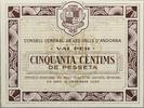Andorra 50 centimes 50 centims de Pesseta - 1936 I / ST