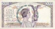 Frankreich 1935 5000 Francs Victory - 11-07-1935 Serial G.36 - VF III / SS