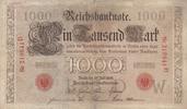 Deutschland 1000 mark 1000 Mark Red seal - 1906 - 6 digit - F - P 27 -
