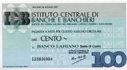 Italien 100 lires 100 Lire Istituto Centrale di Banche E Banchieri - 1977 - Milano - to Banco Lariano - UNC -