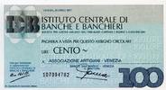 Italien 100 lires 100 Lire Istituto Centrale di Banche E Banchieri - 1977 - Venezia - UNC -