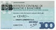Italien 100 lires 100 Lire Istituto Centrale di Banche E Banchieri - 1977 - Milano - to Credito Lombardo - UNC -