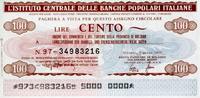 Italien 100 lires 100 Lire Istituto Centrale Delle Banche Popolari Italiane - 1977 - Bolzano - UNC -