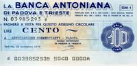 Italien 100 lires 100 Lire Banca Antonina di Padova i Trieste - 1976 - Padova - UNC -