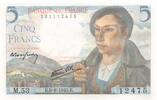 Frankreich 5 francs 5 Francs Shepherd - 05-08-1943 Serial M.53 - aUNC -