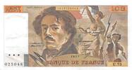 Frankreich  100 Francs Delacroix - 1981 Serial U.53 - XF II / VZ