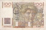 Frankreich 100 francs 100 Francs Young Farmer - 02-10-1952 - Serial S.499 - Reversed Watermark - F -