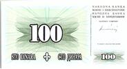 100 dinara 1994 Bosnien und Herzegowina 100 Dinara  Mostar bridge - 1994 - Reduced size I / ST
