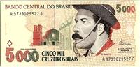 Brasilien 5000 cruzeiros reais 5000 Cruzeiros Reais, Gaucho - 1993 -