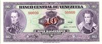 10 bolivares 1972 Venezuela 10 Bolivares,  Simon Bolivar - Antonio Jose de Sucre - 1972 -  Muestra I / ST