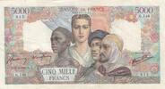 Frankreich 5000 francs 5000 Francs France and colonies - 27-04-1944 Serial G.148 - VF -