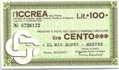 Italien 100 lires 100 Lire ICCREA - El Mio Hobby - Mestre - 1977 - UNC -