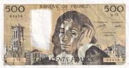 Frankreich 500 francs 500 Francs Pascal - 03-02-1977 - Serial Q.72 - VF -