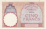 Marokko 1941 5 Francs 14-11-1941 - XF - Serial T.854 - P.23Ab II / VZ