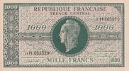 Frankreich  1000 Francs - Marianne - 1945 - Letter D - Serial 11 H - AU - P.107x I- / VZ+ / VZ-ST