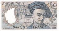 Frankreich 50 francs 50 Francs - Quentin de la Tour - 1983 - Serial W.33 - AU - P.152b -
