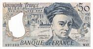 Frankreich 50 francs 50 Francs - Quentin de la Tour - 1987 - Serial W.47 - PUNC - P.152c -