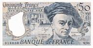 Frankreich 50 francs 50 Francs - Quentin de la Tour - 1990 - Serial W.59 - XF - P.152e -