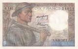 Frankreich 10 francs 10 Francs - Mineur - 30-10-1947 - Serial B.140 - P.99 -