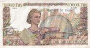 Frankreich 10000 Francs - Génie Français - 05-02-1953 - Serial S.3897 - P.132 10000 francs 1953 III / SS+