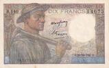 Frankreich 1947 10 Francs - Minor - 30-10-1947 - Serial B.140 - P.99 I- / VZ+ / VZ-ST