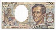 Frankreich 200 francs 200 Francs - Montesquieu - 1989 - Serial U.073 - P.155 -