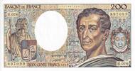 Frankreich 200 francs 200 Francs - Montesquieu - 1989 - Serial H.076 - P.155 -