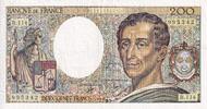 Frankreich 200 francs 200 Francs - Montesquieu - 1990 - Serial B.114 - P.155 -