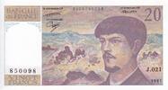 Frankreich 20 francs 20 Francs - Debussy - 1987 - Serial J.021 - P.151 -