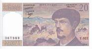 Frankreich 20 francs 20 Francs - Debussy - 1987 - Serial Y.021 - P.151 -