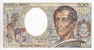 Frankreich 200 francs 200 Francs - Montesquieu - 1987 - Serial N.054 - P.155 -