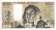 Frankreich 500 francs 500 Francs - Pascal - 22-01-1987 - Serial H.258 - P.156 -