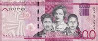 République dominicaine 200 pesos 200 Pesos - National heroes - 2019 - P.NEW -