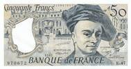Frankreich 50 francs 50 Francs Quentin de la Tour - 1987 Serial K.47 - aUNC -