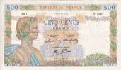 Frankreich 500 francs 500 Francs - La Paix - 07-01-1943 - Serial F.7593 - P.95 -