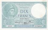 Frankreich 10 francs 10 Francs Minerva - 12-10-1939 - Serial S.74514 - WPM. 84 -