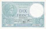 Frankreich 10 francs 10 Francs Minerva - 26-10-1939 - Serial C.75255 - WPM. 84 -