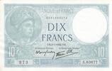 Frankreich 10 francs 10 Francs Minerva - 09-01-1941 - Serial A.83677 - WPM. 84 -