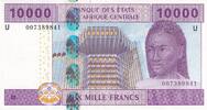 Staaten Zentralen Afrikas 10000 francs 10000 Francs - Woman- Train, plane - 2002 - P.210U -