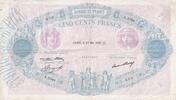 Frankreich 500 francs 500 Francs - Pink and Blue - 27-05-1937 - Serial A.2588 - P.66 -