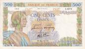 Frankreich 500 francs 500 Francs - La Paix - 26-06-1941 - Serial Z.3274 - P.95 -