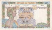 Frankreich 500 francs 500 Francs - La Paix - 07-01-1943 - Serial L.7705 - P.95 -