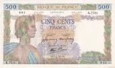 Frankreich 500 francs 500 Francs - La Paix - 07-01-1943 - Serial K.7734 - P.95 -