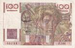 Frankreich 100 francs 100 Francs - Jeune Paysan - Reversed watermark - 02-10-1952 - Serial F.500 - P.128 -